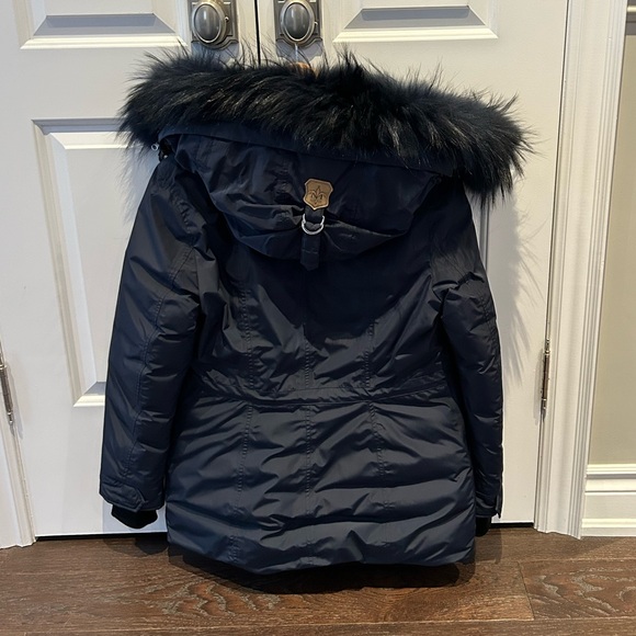 MACKAGE parka with 90% duck down, real racoon fur trim, size s - Picture 2 of 7